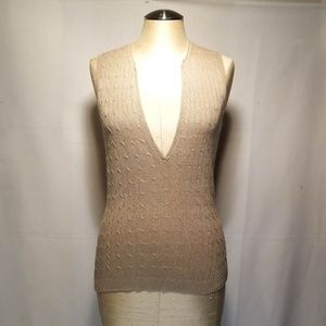 J Crew Sleeveless V-Neck Linen Sweater